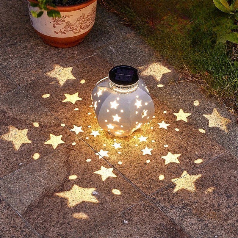 Outdoor Lighting Yard - Садовый проектор-фонарь на солнечной батарее, подвесной