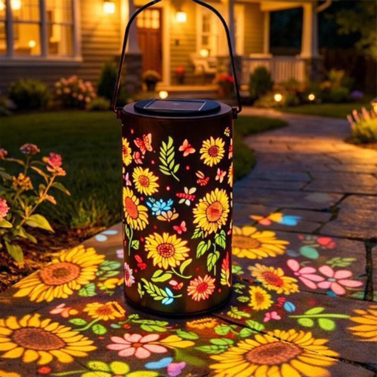 Outdoor Lighting Yard - Солнечный фонарь в форме подсолнуха, всепогодный,