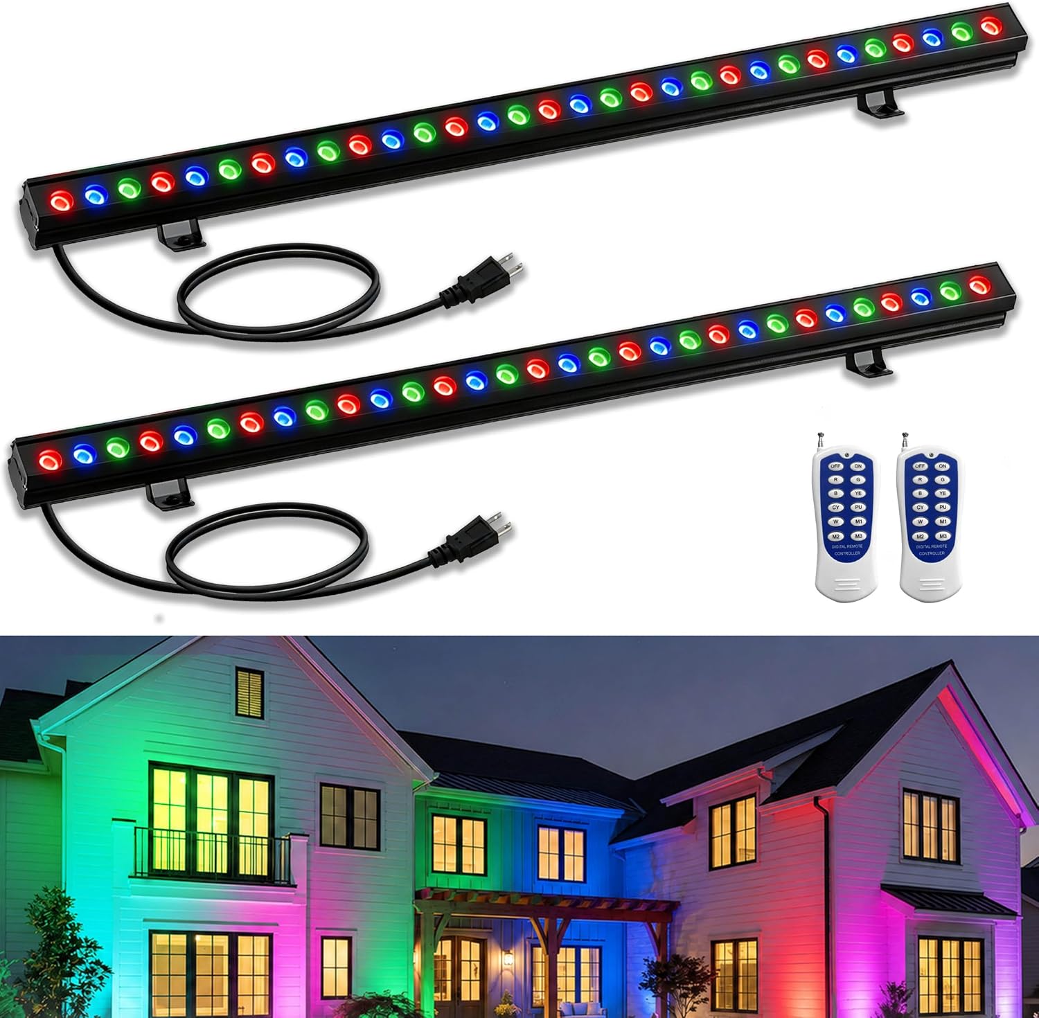 Outdoor Lighting Remote Control - Комплект из 2 RGB-светильников для подсветки