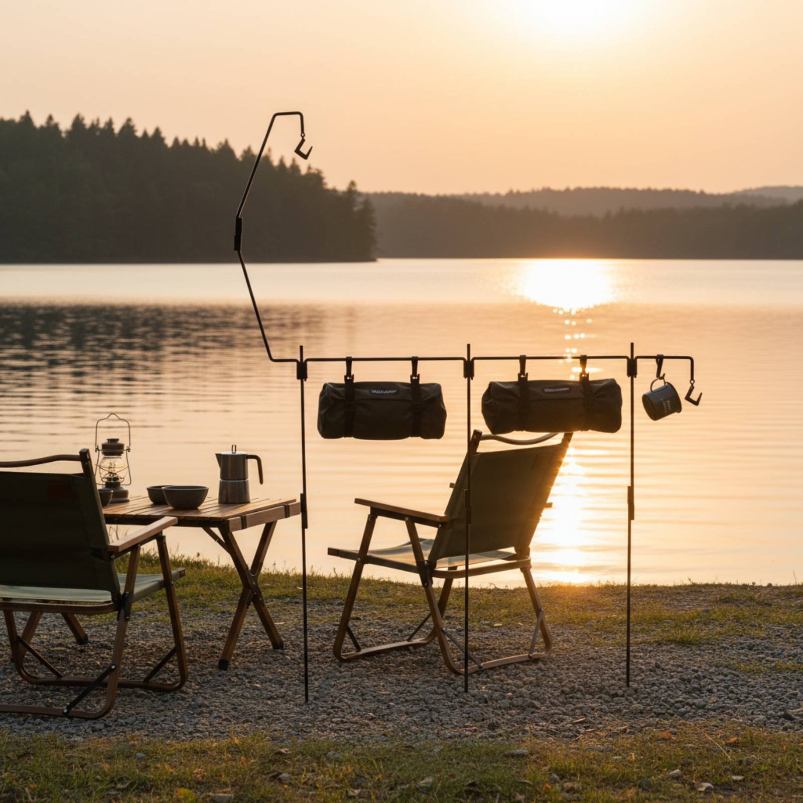 Hanging Outdoor Lighting - Подставка для кемпингового фонаря, легко собираемая,