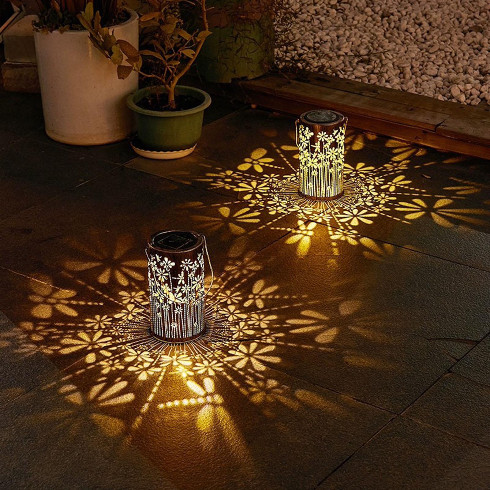 Outdoor Lighting Yard - Солнечные фонари: красочные металлические светильники в