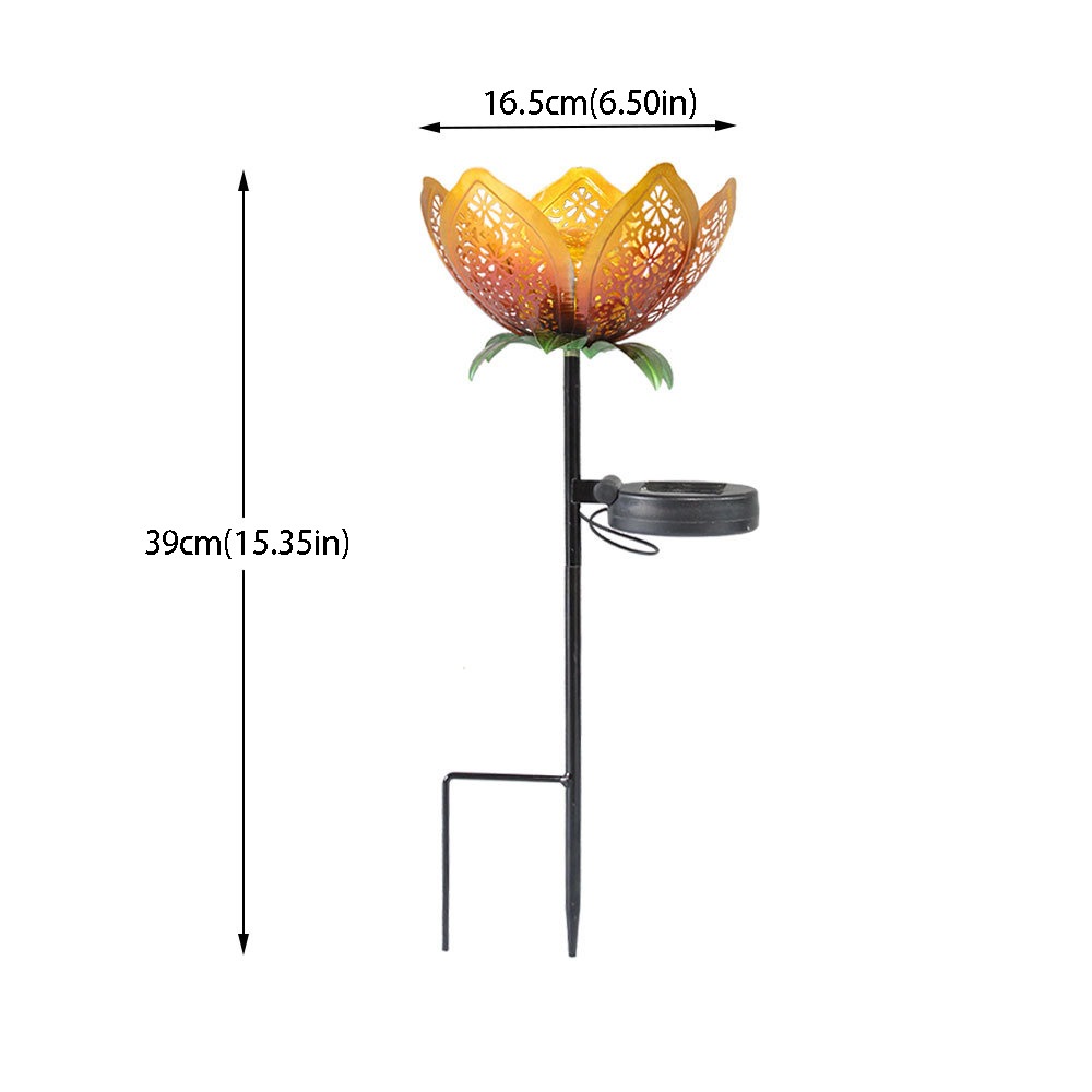 Outdoor Lighting Ground Fixtures - Солнечный светильник в форме лотоса, железный,