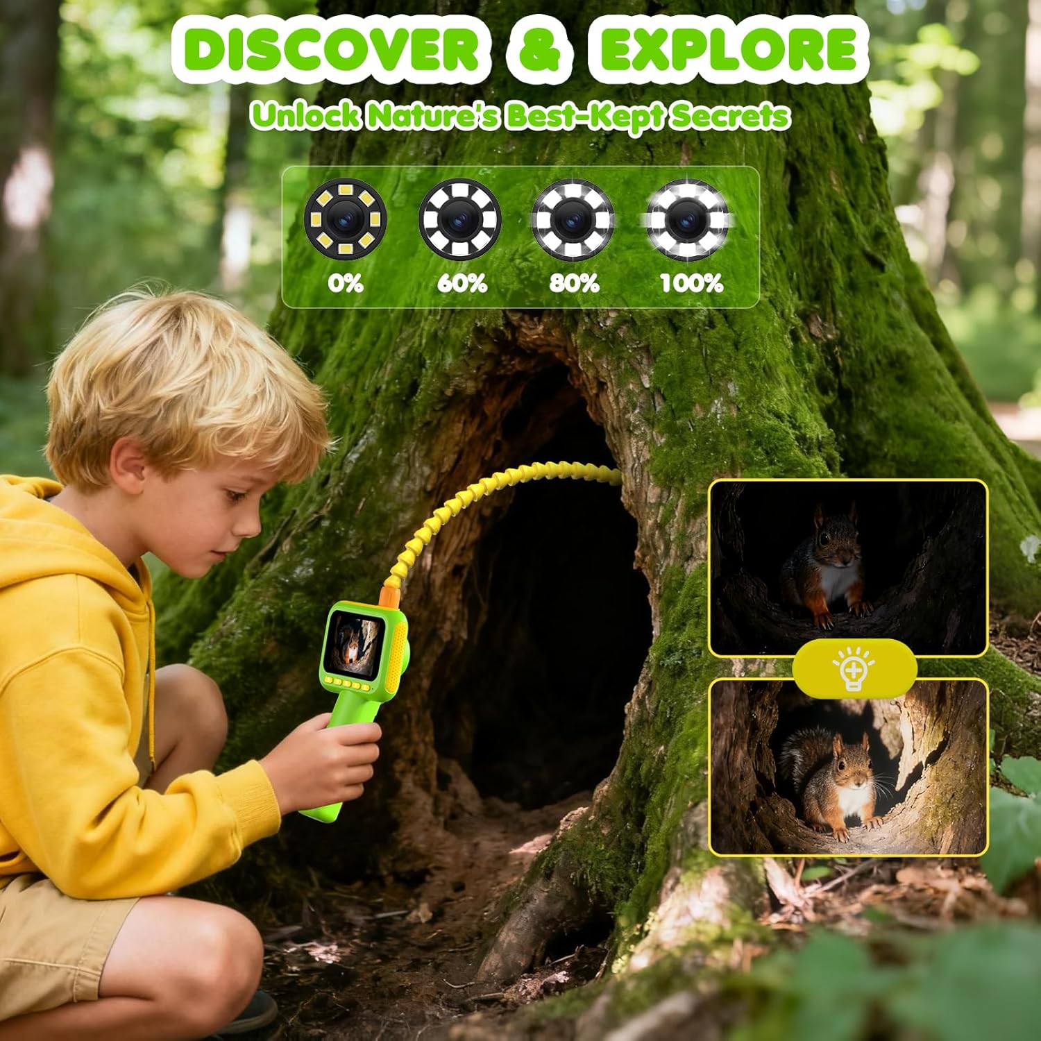 Outdoor Lighting And Camera - Эндоскоп для детей, бороскоп-камера-змейка с подсветкой,