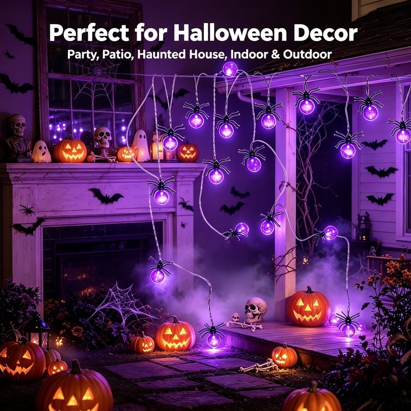 Светодиодные гирлянды-пауки на – обзор и цена Outdoor Lighting Yard