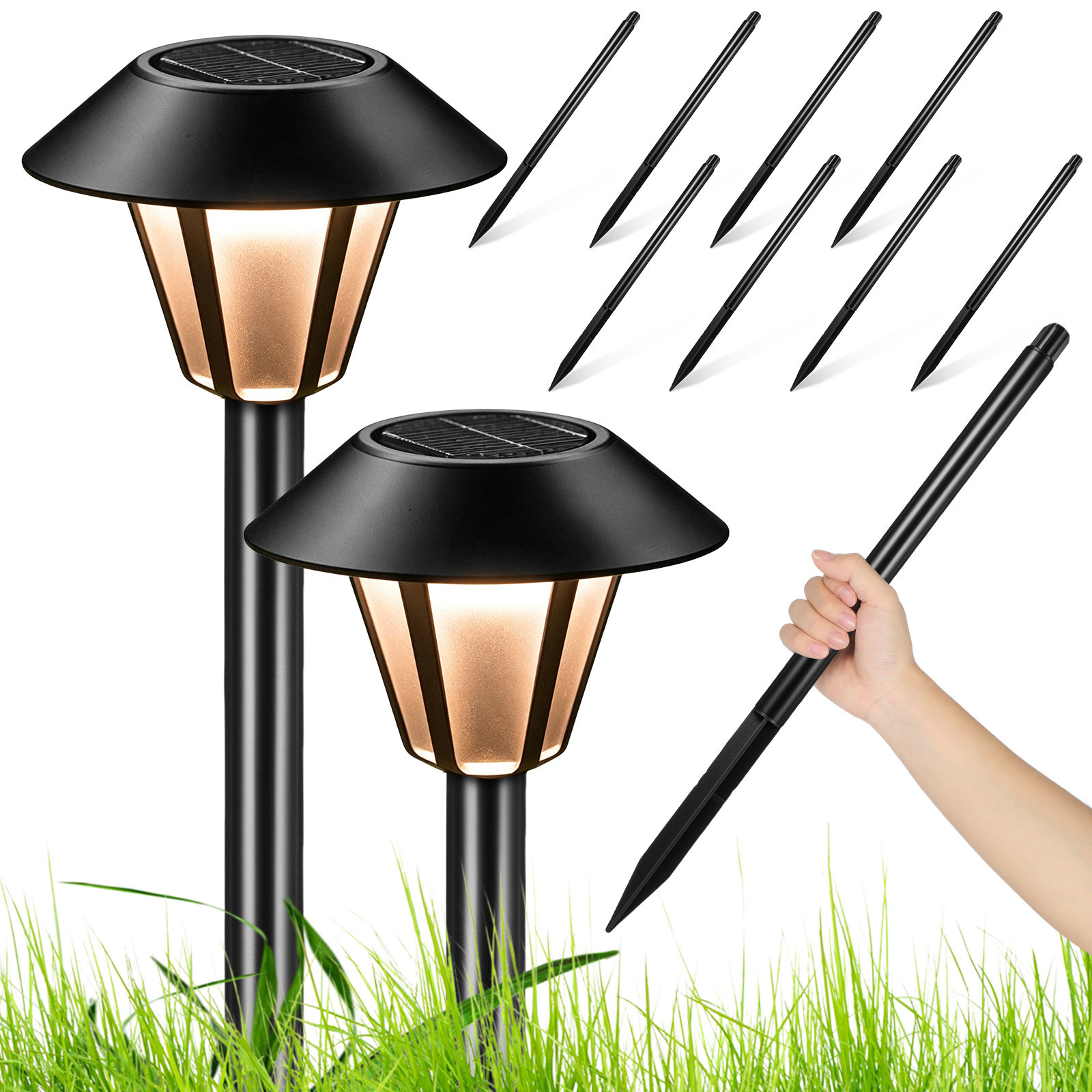 Набор из 8 солнечных светильни – обзор и цена Outdoor Lighting Yard