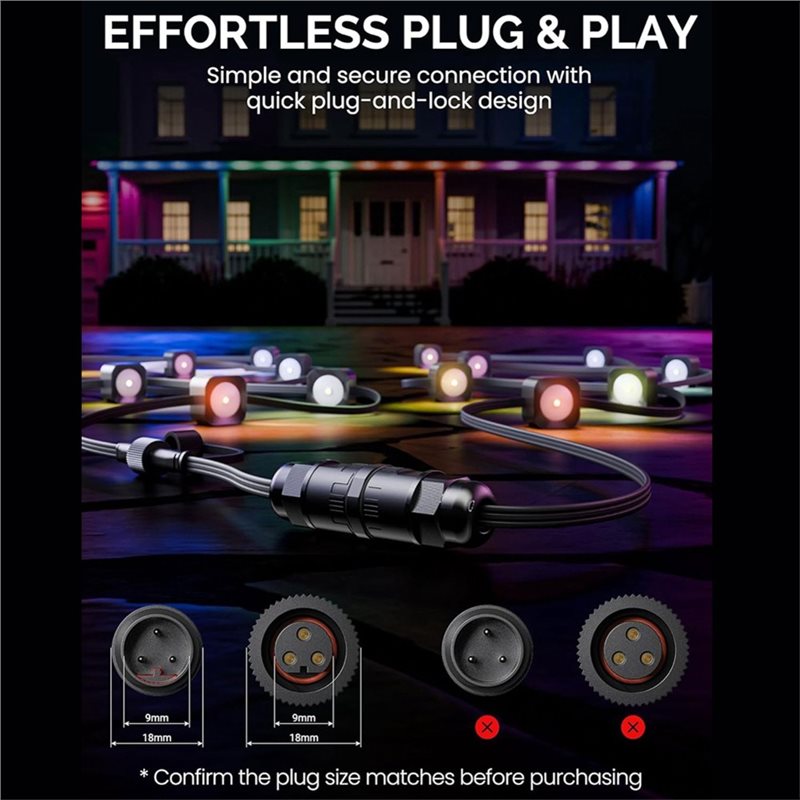 Водонепроницаемый соединитель  – обзор и цена Outdoor Lighting Govee