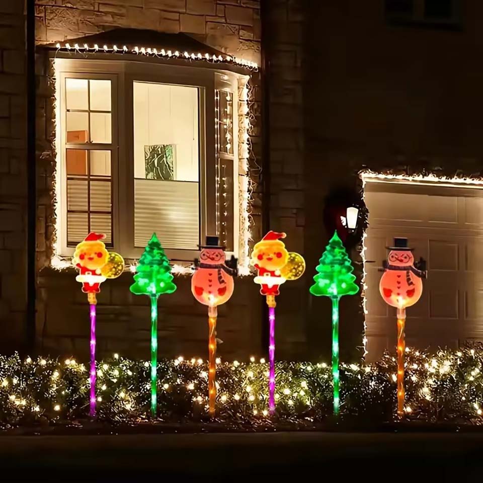 Набор из 6 солнечных светильни – обзор и цена Outdoor Lighting Tree