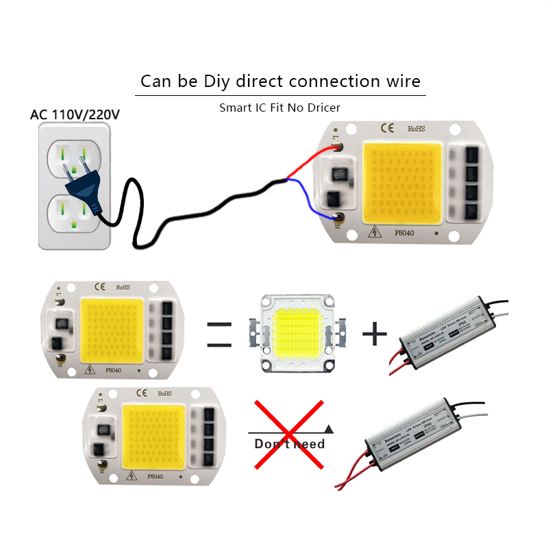 3000K 6000K Φ COB Chip Светоди – обзор и цена Outdoor Lighting Replacement Bulbs