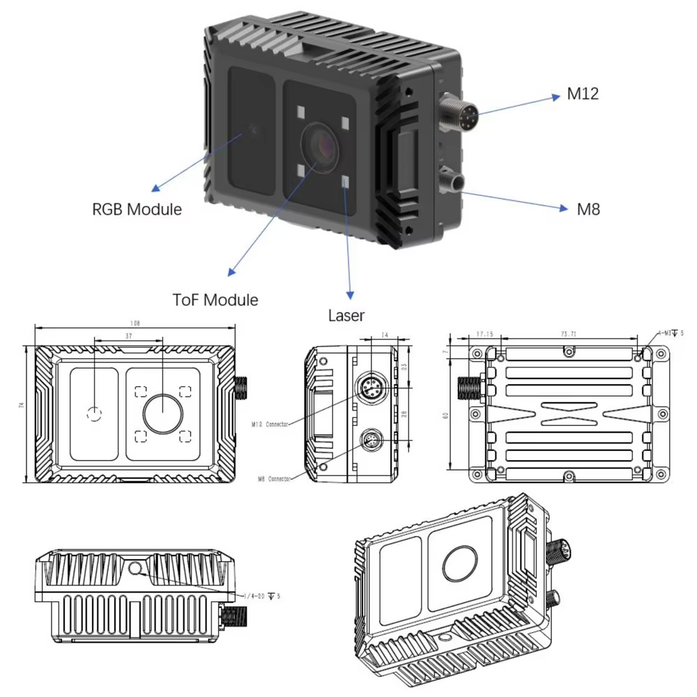 CS40pro 10 м 3D ToF Твердотель – обзор и цена Outdoor Lighting And Camera