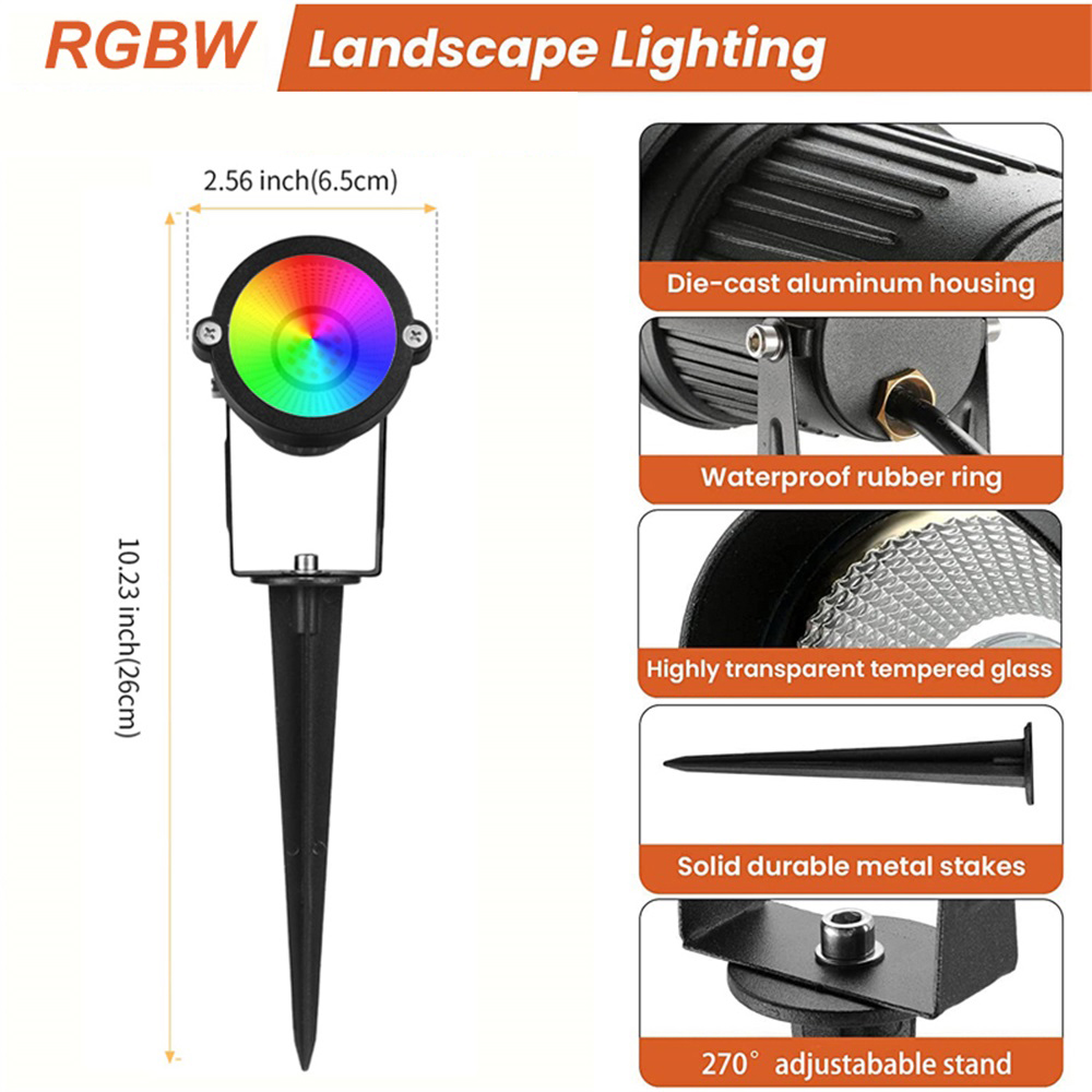 RGBW Ландшафтное освещение 10  – обзор и цена Outdoor Lighting Yard
