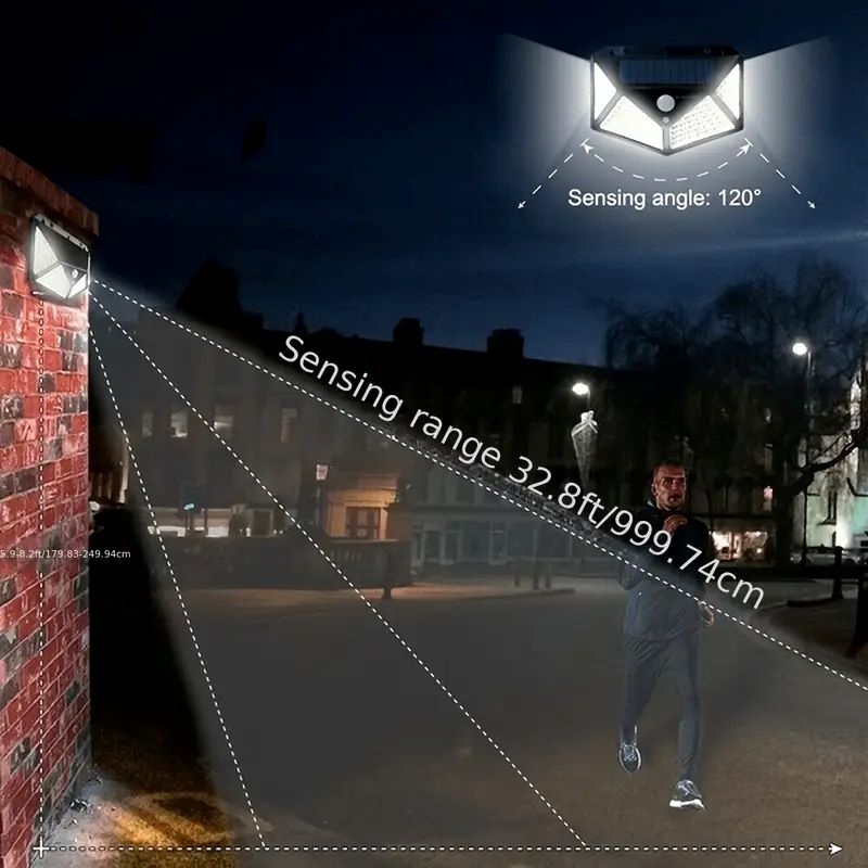 100-светодиодный уличный солне – обзор и цена Outdoor Lighting Yard